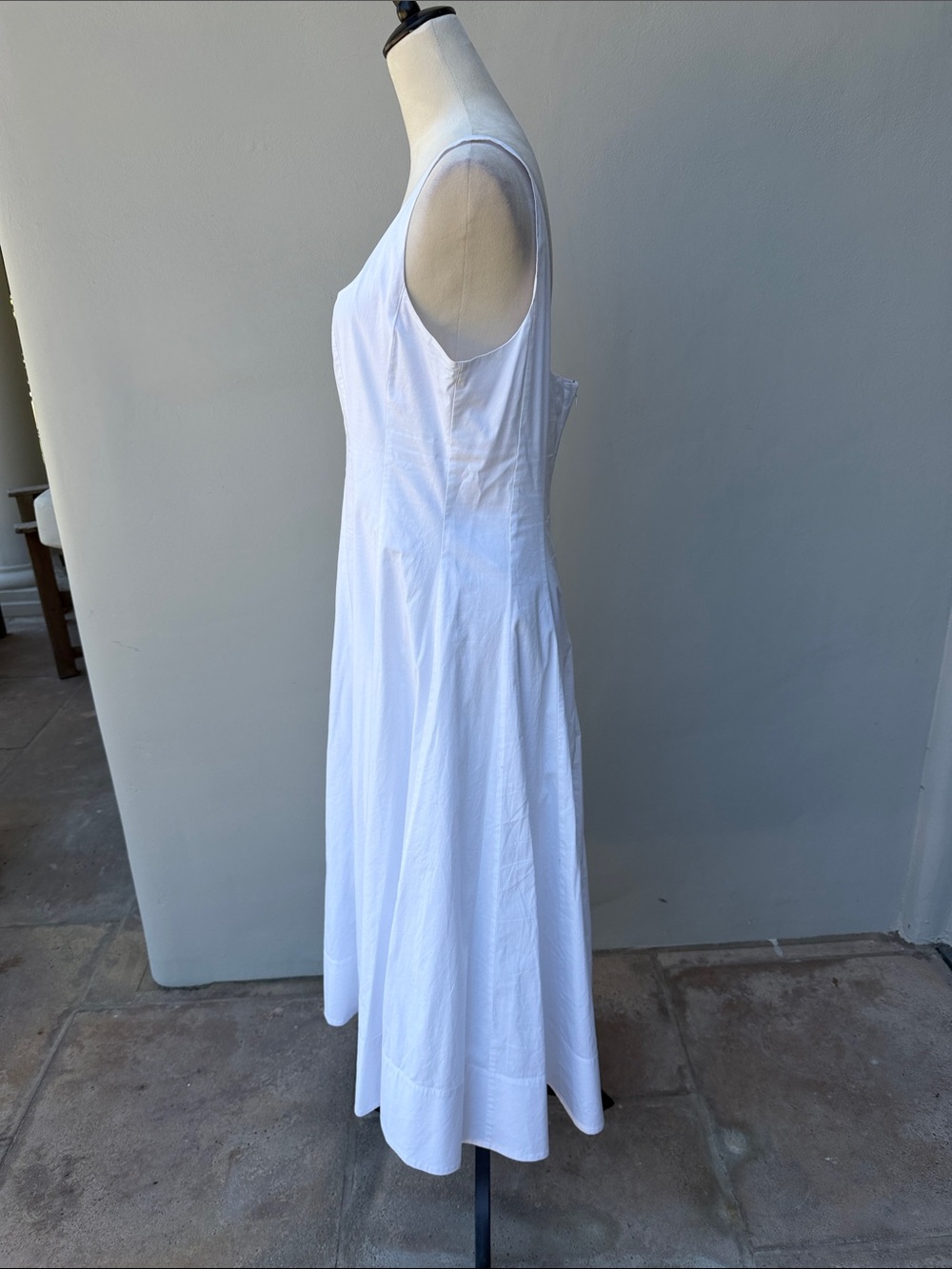 STAUD Wells White Square-Neck Maxi Dress Size 14 XL - Picture 7 of 11